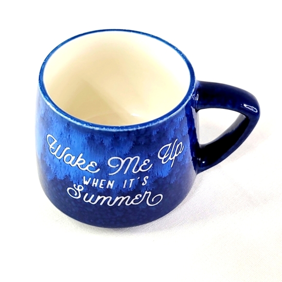 Wake Me Up When It's Summer Reactive Glaze Coffee Cup Mug Teacup - Picture 5 of 7